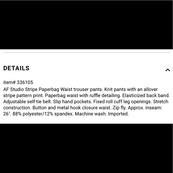 af studio stripe paperback waist trouser pants - Picture 8 of 8